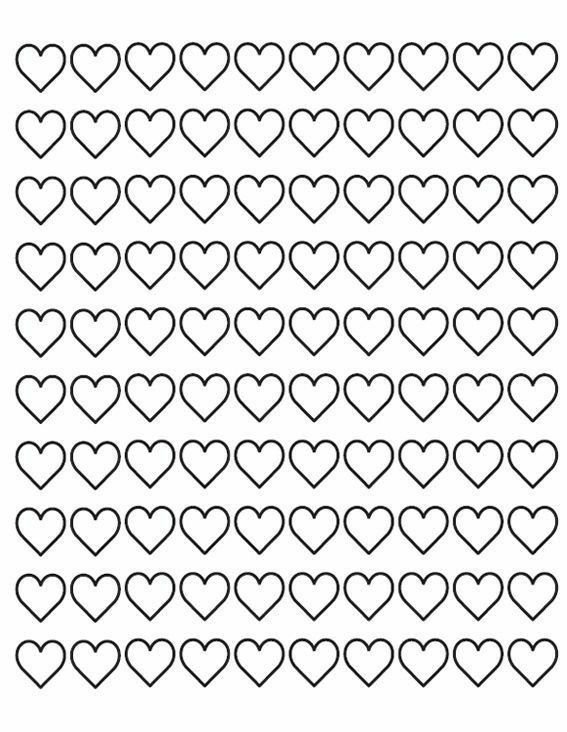 Сердечки разных размеров