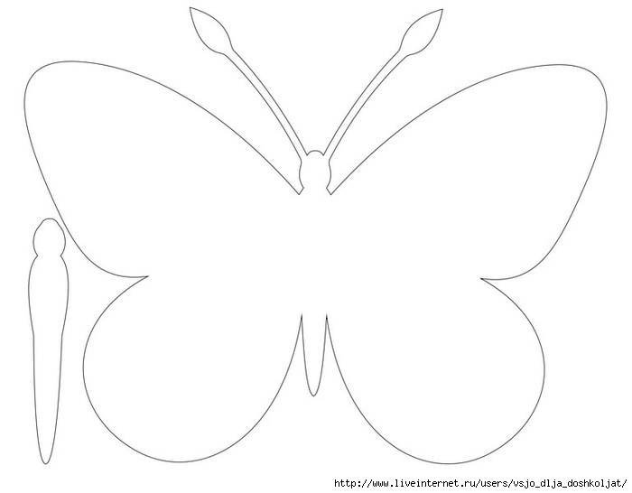 Бабочка шаблон для вырезания