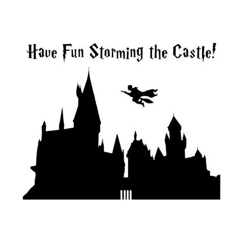 Гарри Поттер замок Хогвартс черно белый