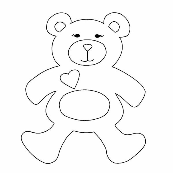 Медвежонок трафарет