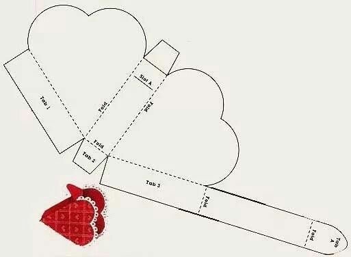 Подарочная коробка чертеж