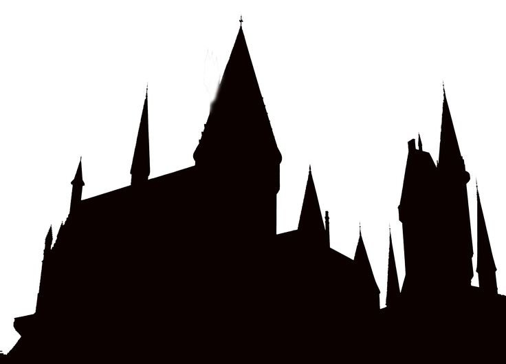 Гарри Поттер замок Хогвартс силуэт
