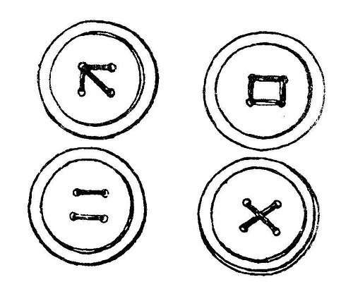 Пуговицы черно белые