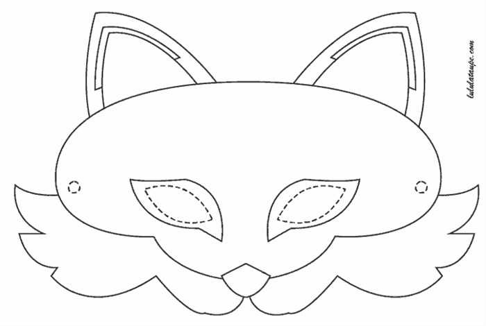 Маска лисы шаблон