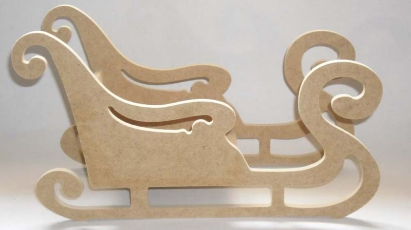 Новогодние санки из картона