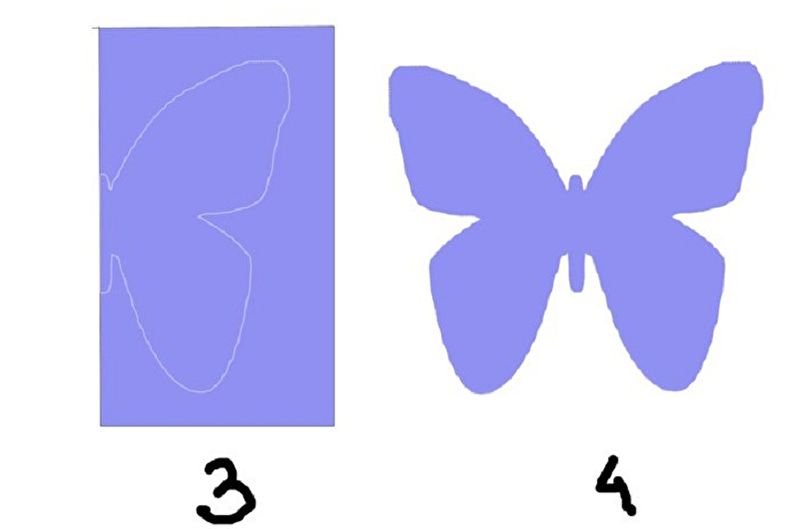 Как вырезать бабочку из бумаги
