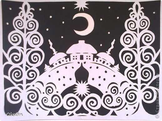 Вытынанка зимние узоры