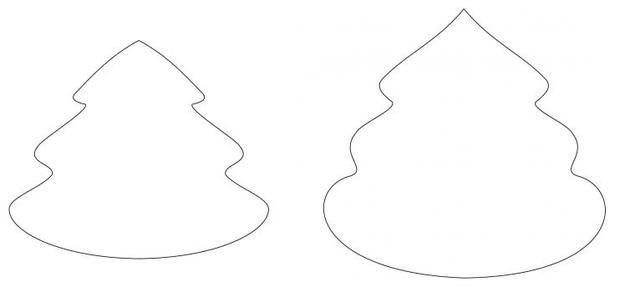 Елка из фетра выкройка шаблон