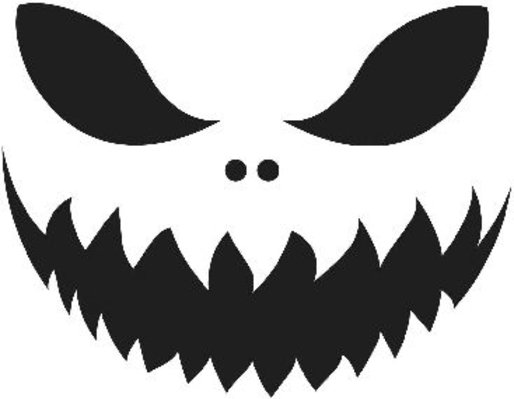 Лицо тыквы на Хэллоуин трафарет