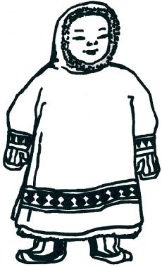 Раскраска Ханты и манси в национальном костюме