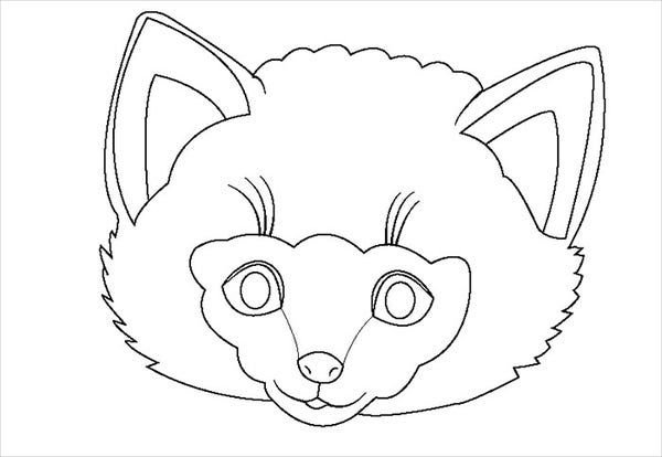 Маска лисички раскраска