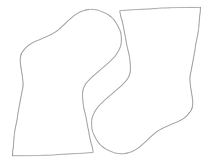 Новогодний сапожок шаблон