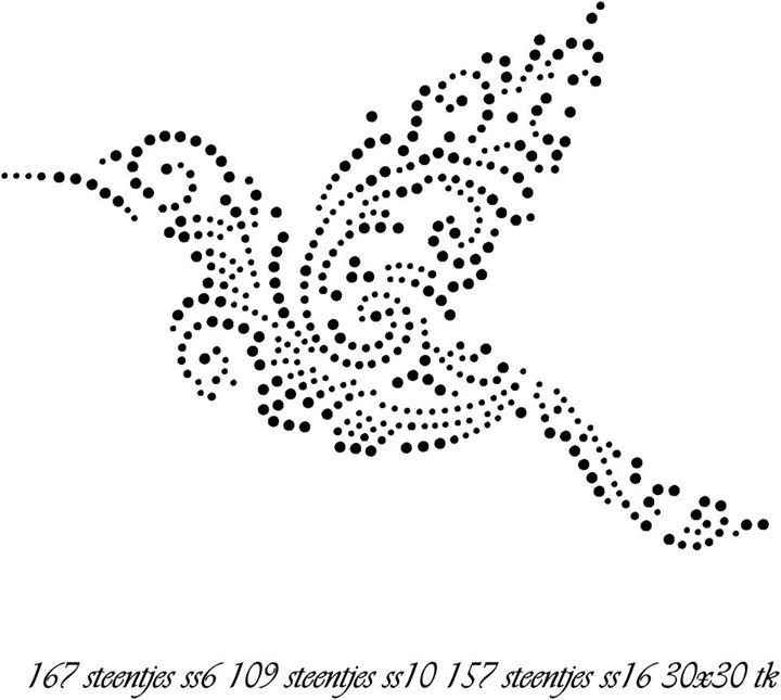 Трафареты для страз точками