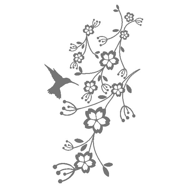 Трафарет дерево Сакура