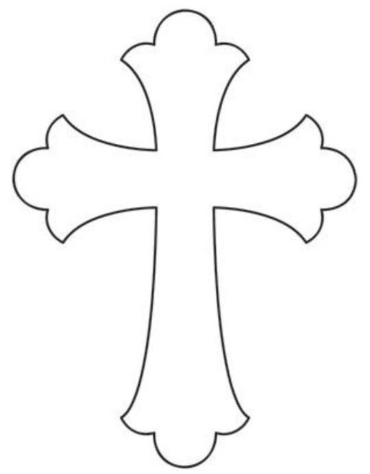 Крестик трафарет
