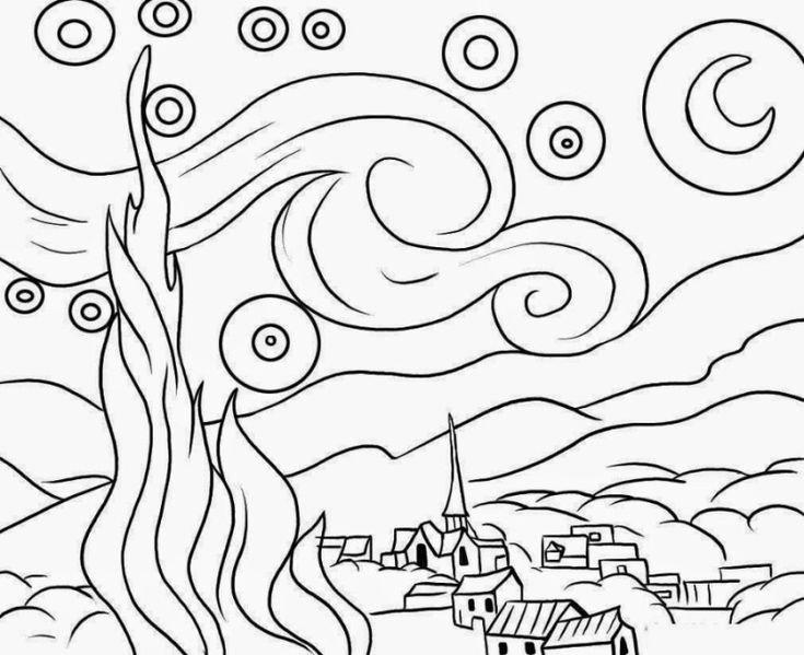 «Звёздная ночь» Ван Гог