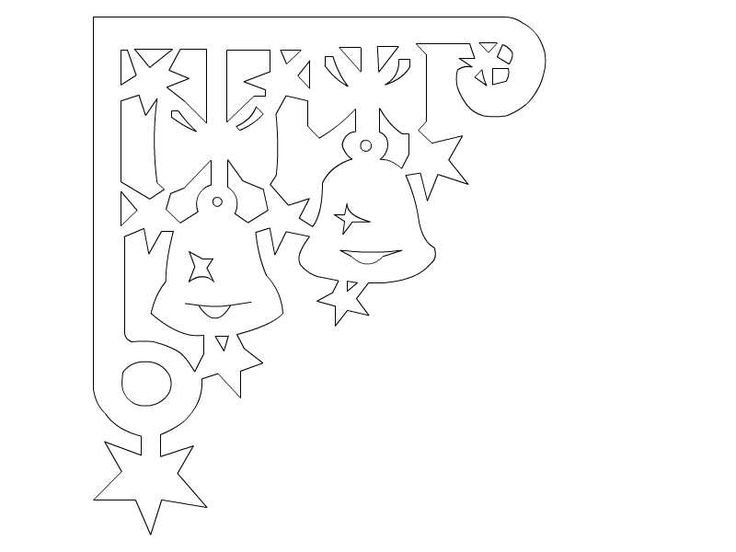 Новогодние уголки на окна