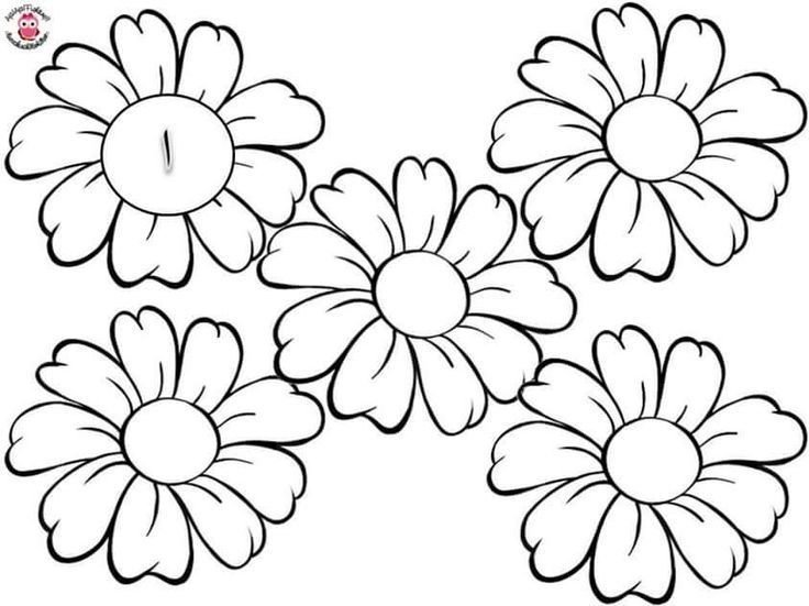 Трафареты цветов для детей