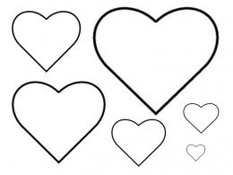 Трафарет сердечки