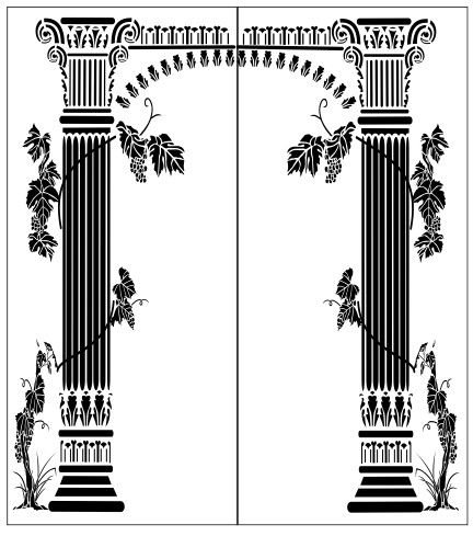Античная колонна с узорами