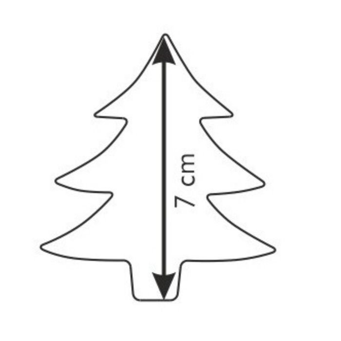 Трафарет елки для печенья