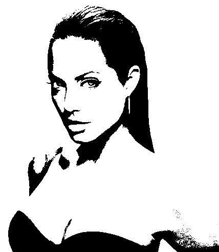 Анджелина Джоли трафарет