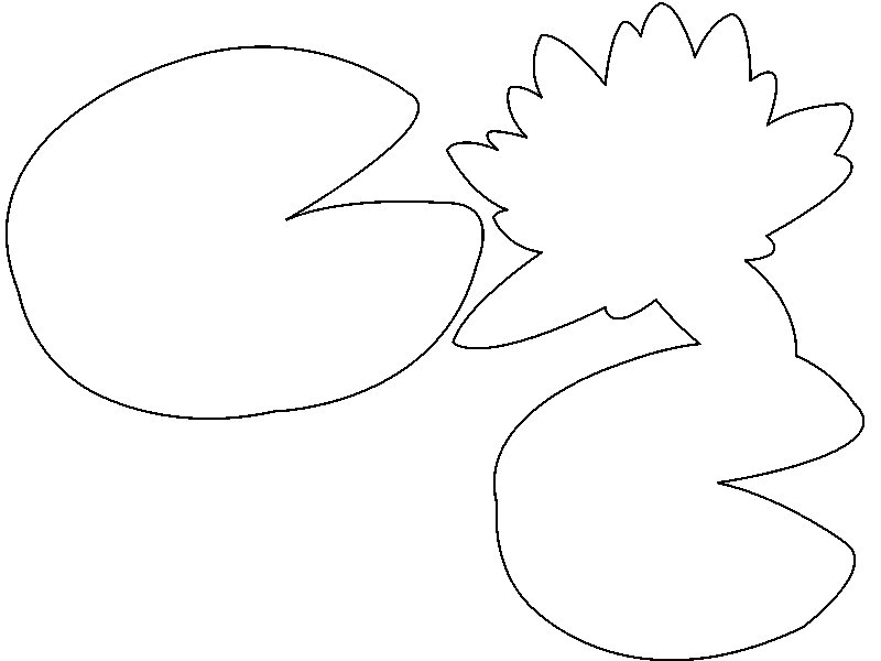 Трафарет водяной лилии