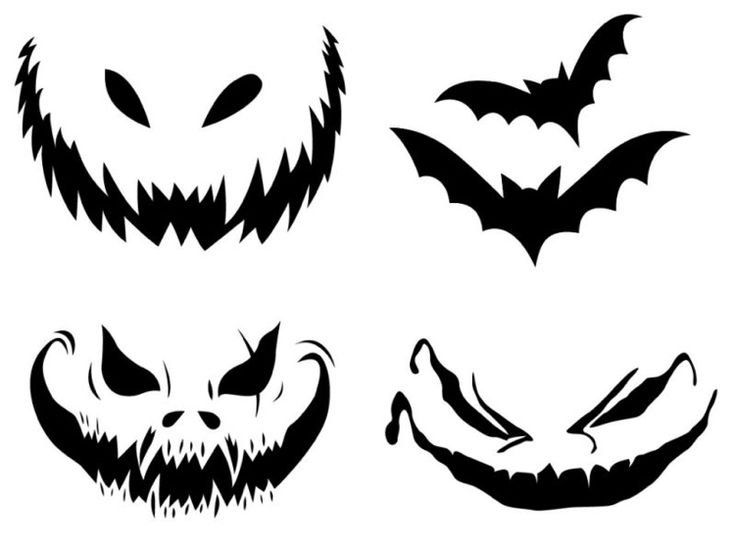 Тыква на Хэллоуин трафарет