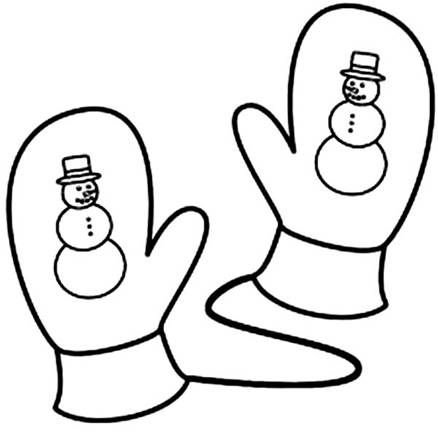 Варежка для раскрашивания для детей