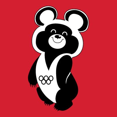 Олимпийский медведь 1980 рисунок