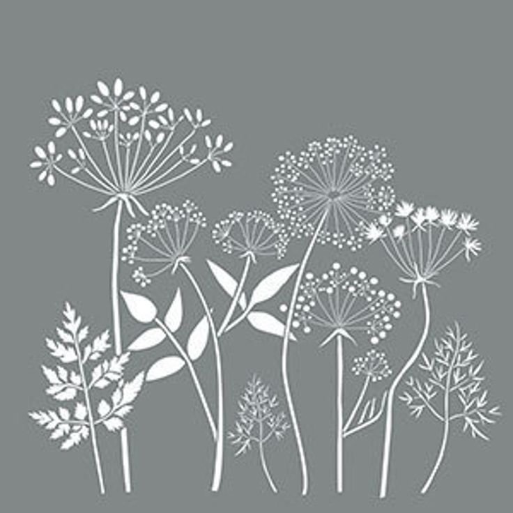 Силуэты цветов