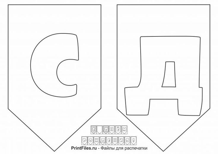 С днем рождения буквами для распечатки