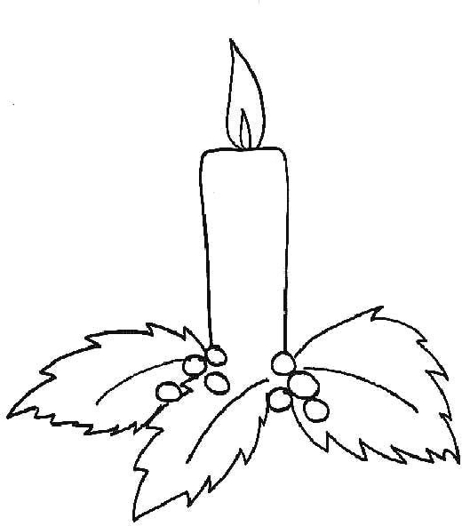 Свеча трафарет