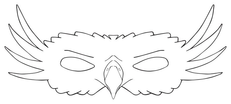 Маска птицы шаблон