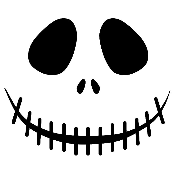 Тыква на Хэллоуин трафарет