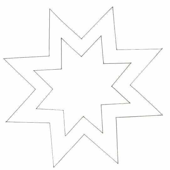 Трафарет для вырезания звезд