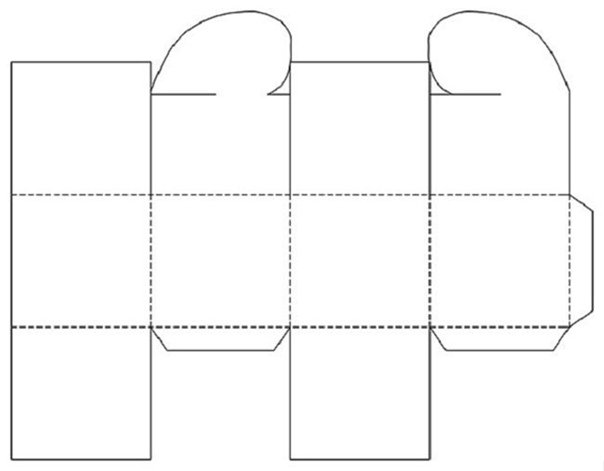 Развёртка коробочки для подарка