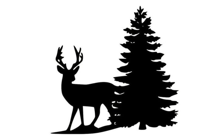Трафарет "олени"