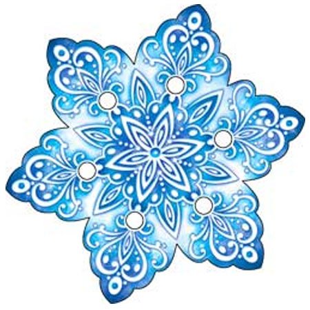 Снежинки для печати цветные