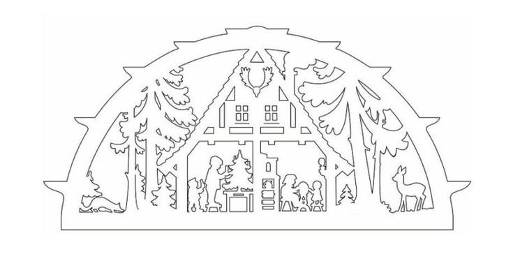 Вытынанки на окна новогодние