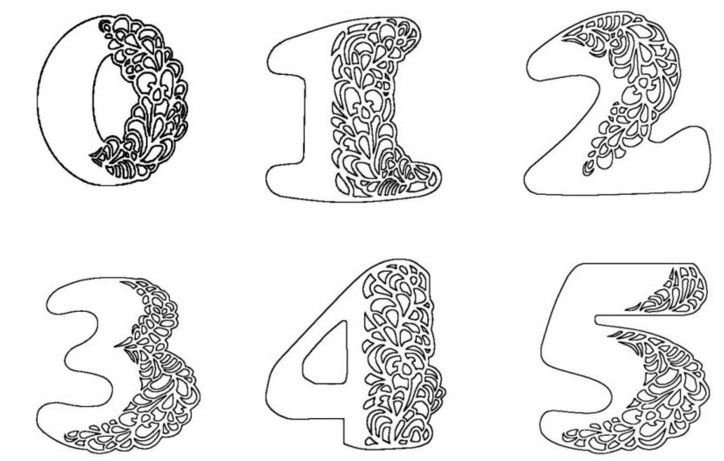 Резные цифры