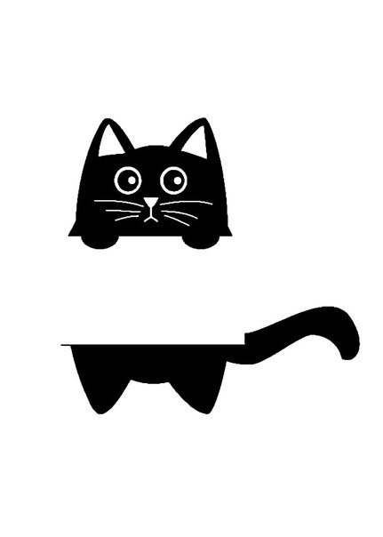 Трафарет кошки