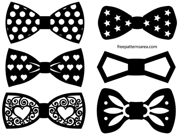 Галстук бабочка трафарет