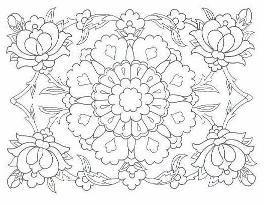 Орнамент раскраска для детей