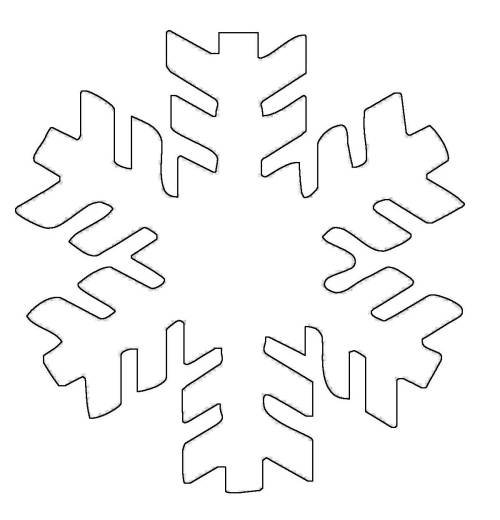 Снежинка раскраска