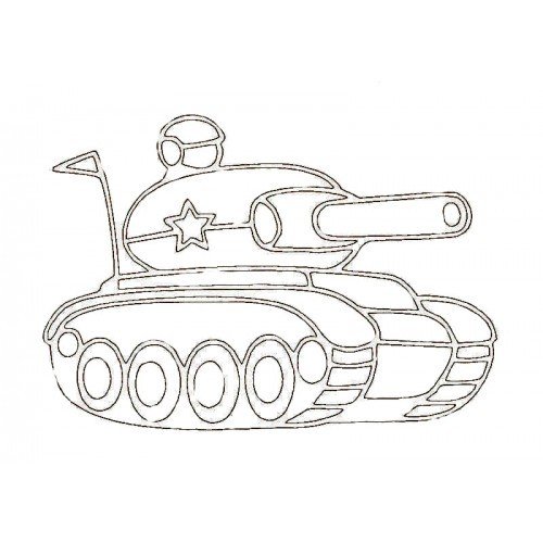Танк шаблон для рисования