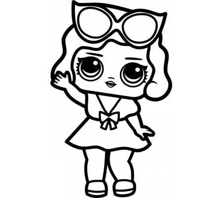 Кукла ЛОЛ трафарет