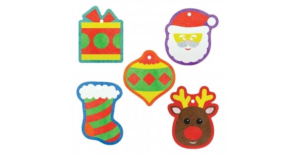 Игрушки на елку цветные для вырезания