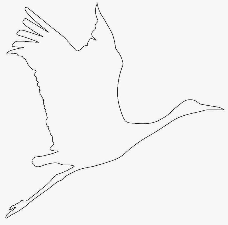 Журавли шаблон