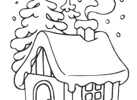 Трафареты на окна новогодние домики